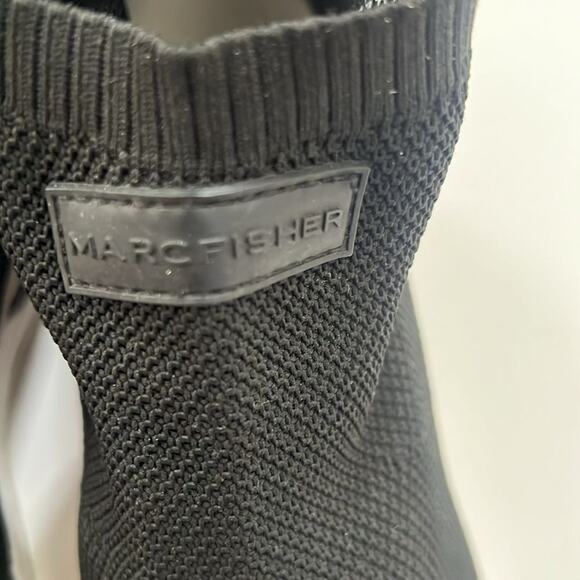 MARC FISHER MUSCLING WEDGE BLACK FABRIC SLIP ON SNEAKERS SIZE 8M - Picture 5 of 5